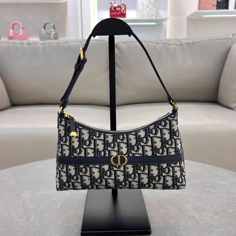 디올 오블리크 30 Montaigne 몽테인 호보 숄더백 자카드 S2381UTZQ_M928