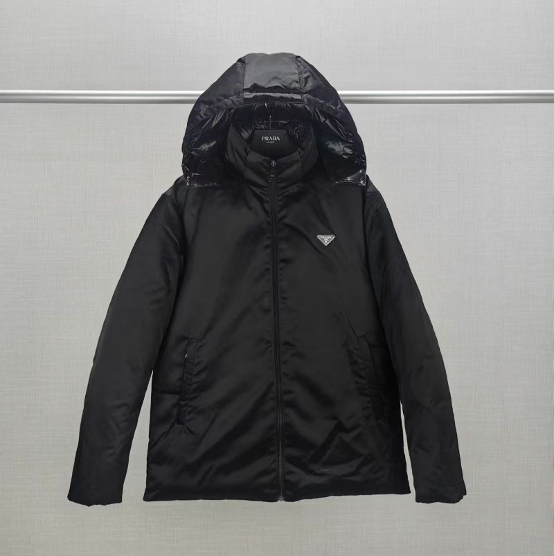 프라다 후드 리나일론 다운 자켓 SGC398