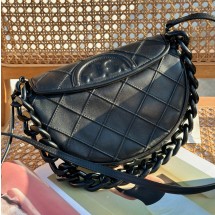 토리버치 여성 미니 플레밍 소프트 크레센트 숄더 크로스백 143575 001