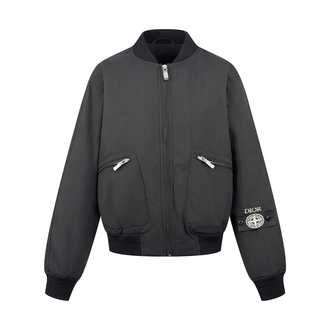 디올 X 스톤아일랜드 봄버 자켓 블랙 493C401A6263_C989