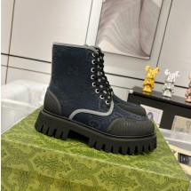 구찌 맥시 GG 레이스업 부츠 699970