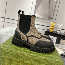 구찌 NOVO GG 캔버스 여성 앵클 부츠 751711