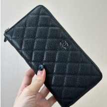 샤넬 클래식 캐비어 지퍼 장지갑 A50097