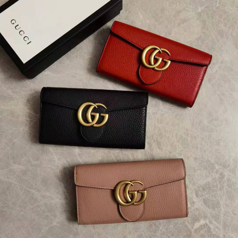 구찌 카프스킨 GG마몬트 여성 장지갑 3컬러 400586