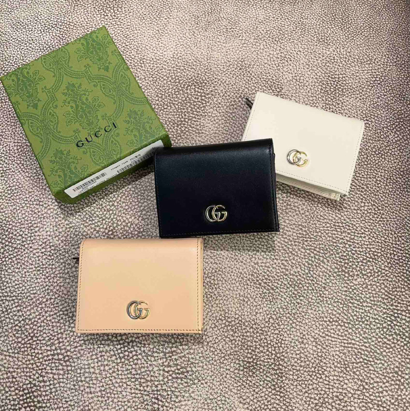 구찌 GG 마몬트 카드 케이스 라이트 베이지 가죽 3컬러 790055