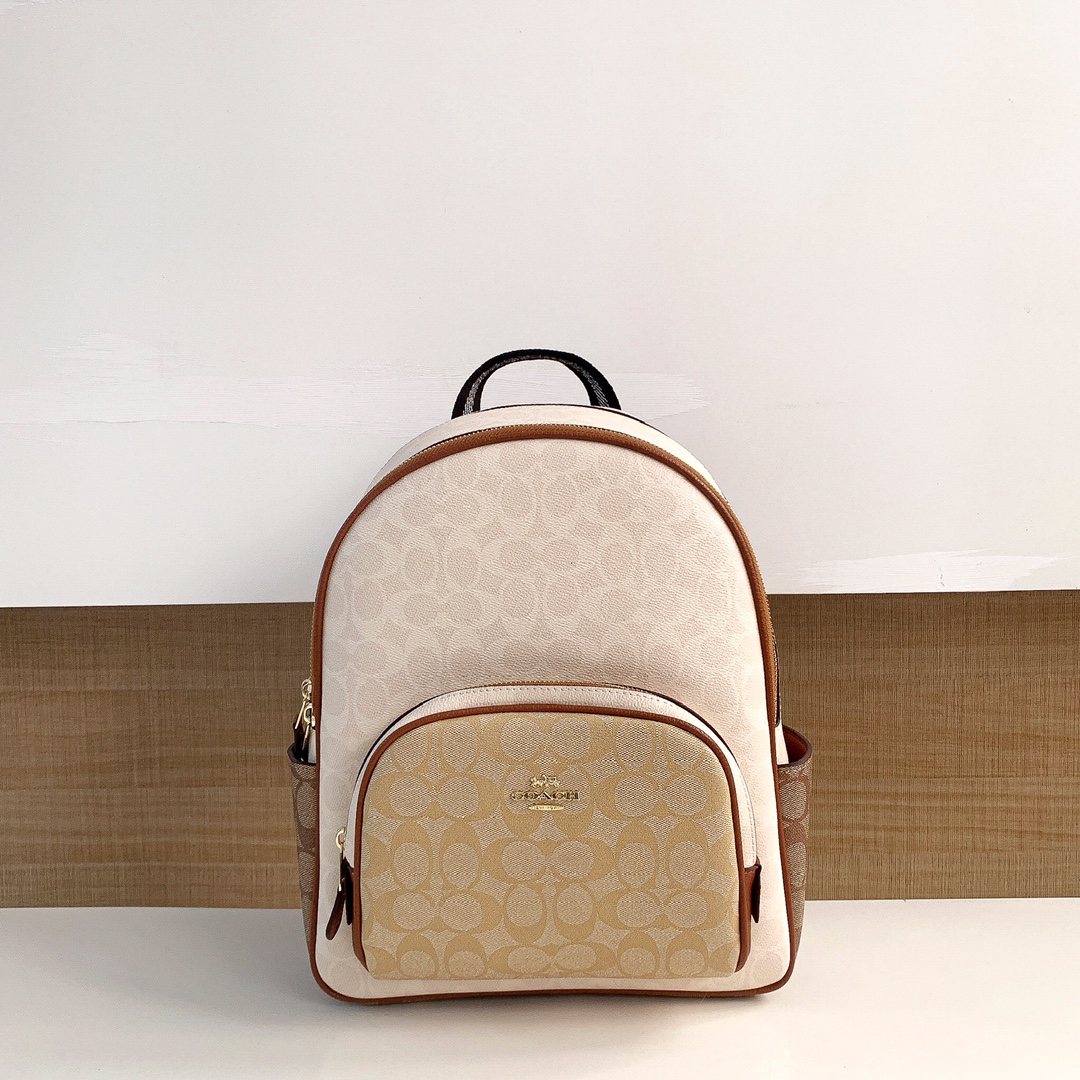코치 Coach OS ST 여자 가방 시그니쳐 캔버스 코트 백팩 CA439