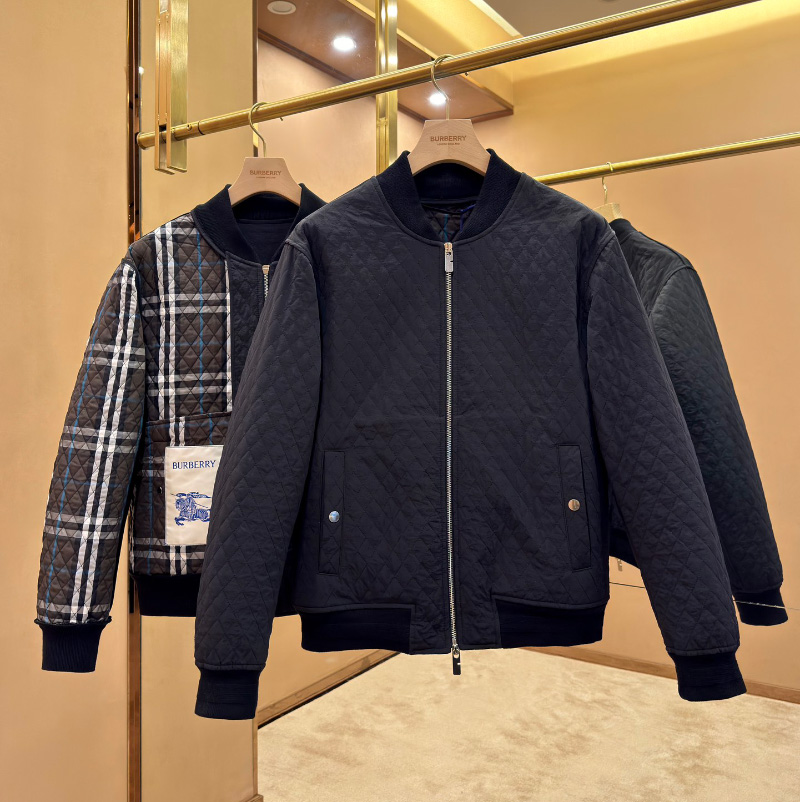 버버리 퀼팅 나일론 봄버 재킷 80938611