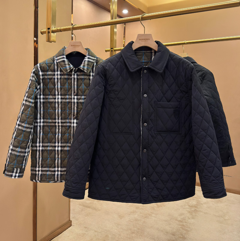 버버리 남성 리버서블 퀼팅 나일론 오버셔츠 자켓 80969151