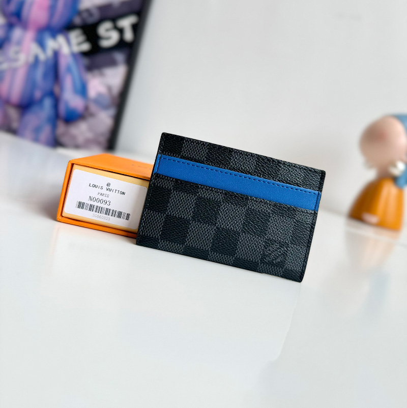 루이비통 남성 카드지갑 더블 카드 홀더 블루 N00093