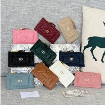 디올 카로 컴팩트 코스모스 지퍼 여성 카드 홀더 지갑 10컬러 S5131UWHC_M900