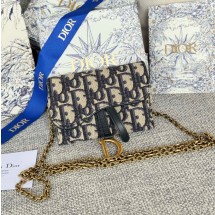 디올 오블리크 새들 나노 파우치 블루 S5654CTZQ M928