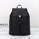 구찌 웹 Web 디테일의 라지 백팩 블랙 레더 816750AAEF71042