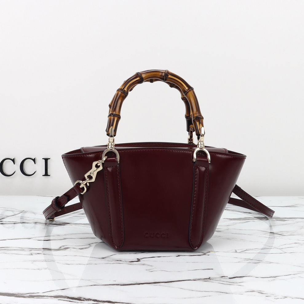 구찌 미니 백 대나무 뱀부 손잡이 토트 가방 2컬러 ‎805832