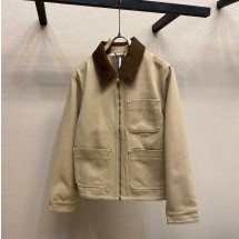 루이비통 워크웨어 코튼 캔버스 블루종 남성 집업 자켓 1AGITA