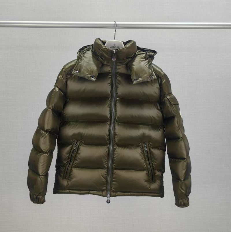 몽클레르 마야 남성 숏 다운 패딩 재킷 올리브 J20911A5360068950833