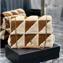 생로랑 패치워크 스웨이드 및 시어링 제이미 40 71231629X879587