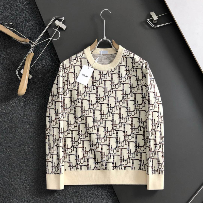 디올 오블리크 자카드 울 스웨터 193M638AT662