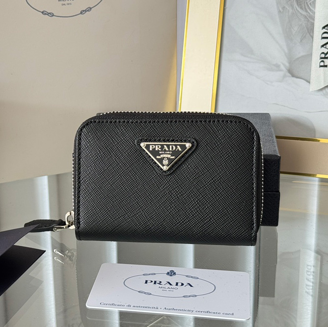 프라다 비텔로무브 로고 라운드지퍼 동전 카드지갑 10컬러 1MM268