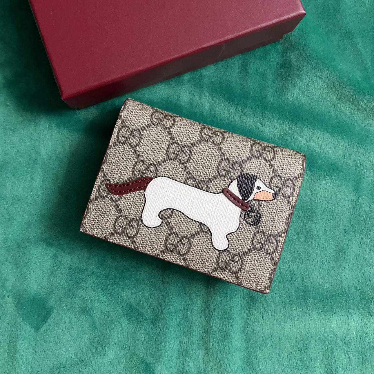 구찌 GG 미니 지갑 도그 디테일 패브릭 4컬러 818767