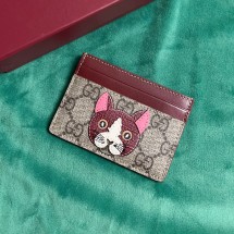 구찌 바이컬러 GG 카드 케이스 강아지 디테일 818769