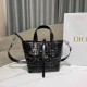 디올 Toujours 스몰 버티컬 토트백 블랙 M2835PNUC