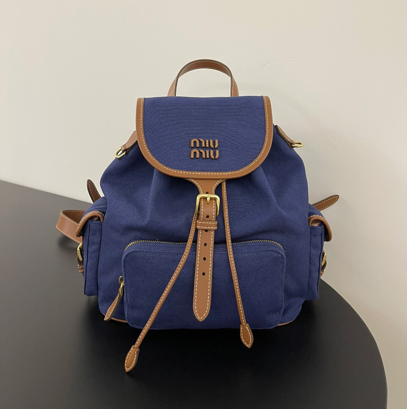 미우미우 로고 레터링 백팩 5BZ043VOOO2IBQ