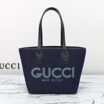 구찌 토티시마 스몰 리버시블 토트백 다크 블루 데님 820496FAD3J8441