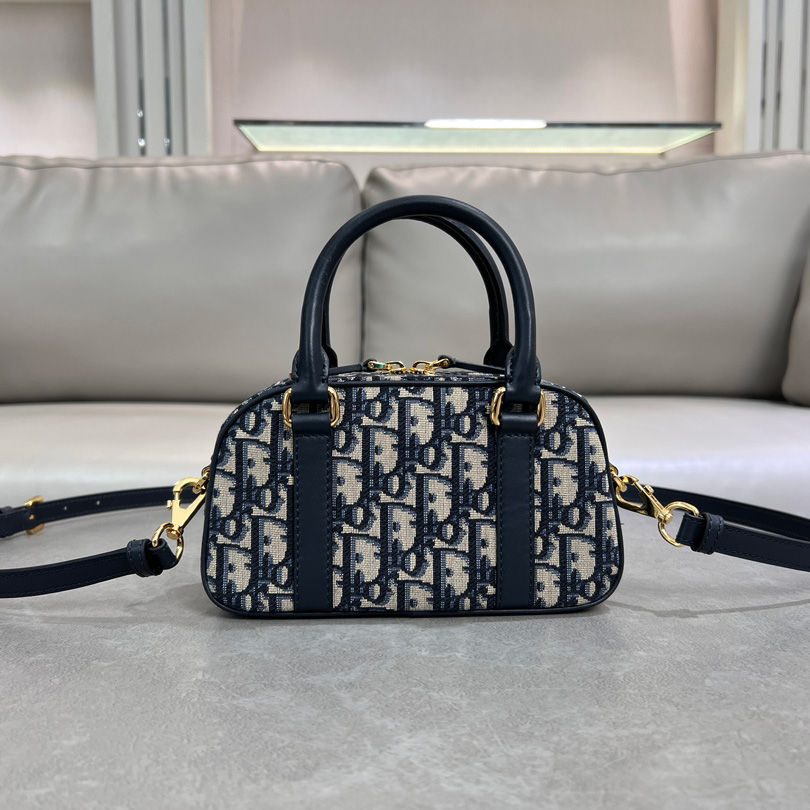 디올 오블리크 디 바이브 이스트 웨스트 백 나노 자카드 블루 S2388UTZQ_M928