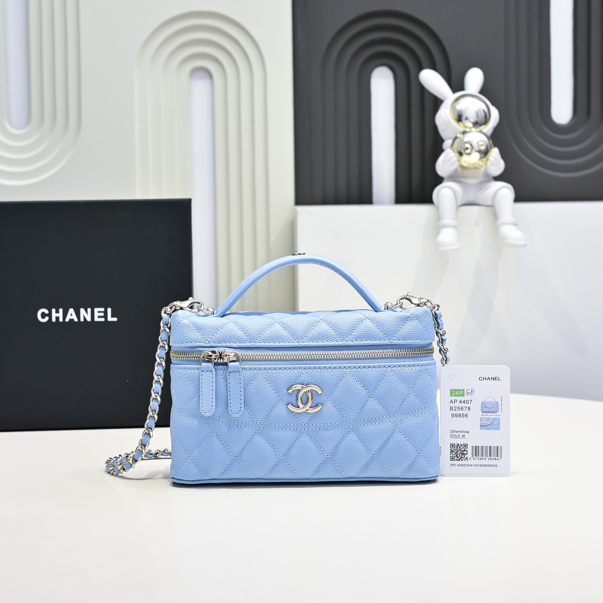 샤넬 25C 크루즈 체인 롱 베니티 탑핸들 직사각 3컬러 AP4407