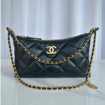 샤넬 호보 핸드백 메탈릭 카프스킨 실버 메탈 여성 5컬러 AS5528