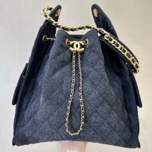 샤넬 25 스몰 핸드백 워시드 데님 & 골드 메탈 2컬러 AS5293-AS5311
