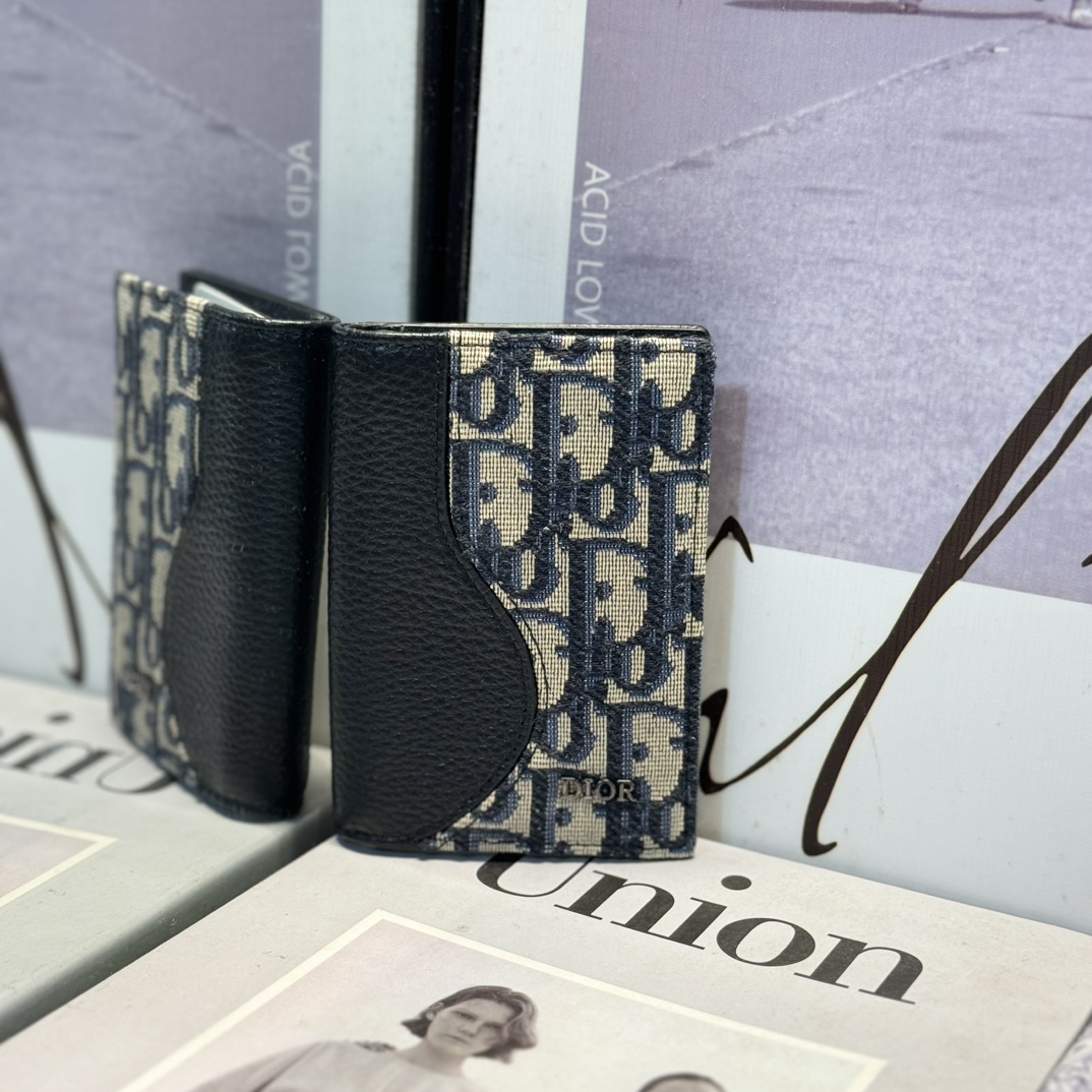 디올 새들 버티컬 2단 카드지갑 오블리크 홀더 케이스 2컬러 2ADCH169YKS