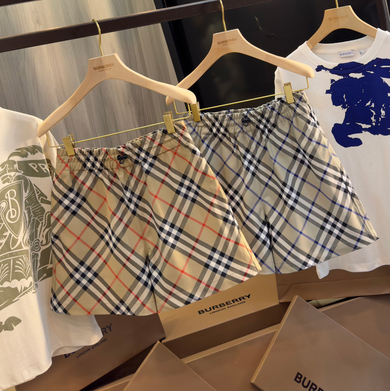 버버리 체크 쇼츠 라이큰 2컬러 80882891