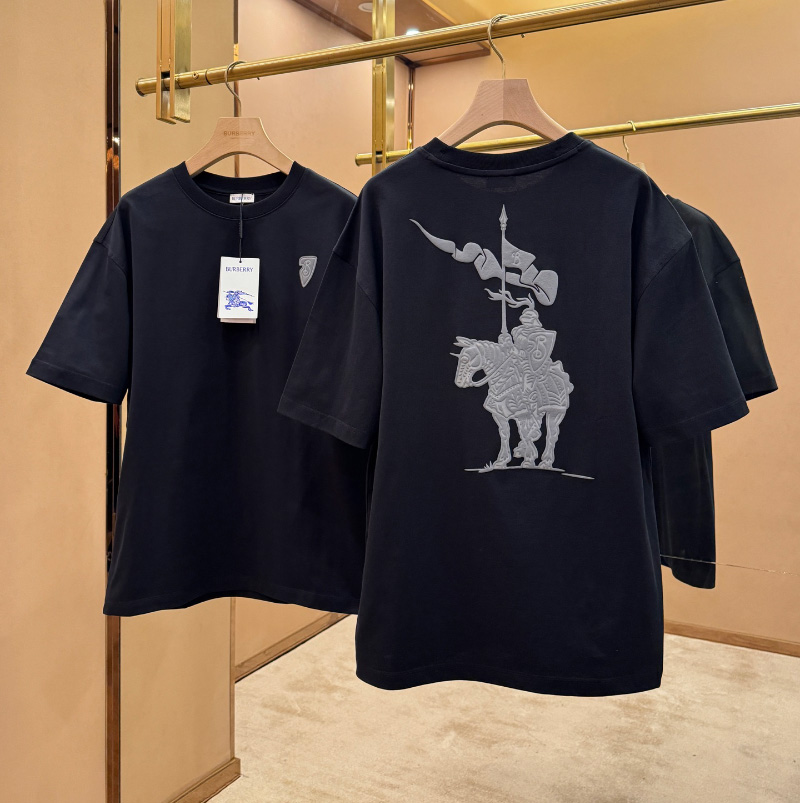 버버리 EKD 코튼 티셔츠 블랙 81049061