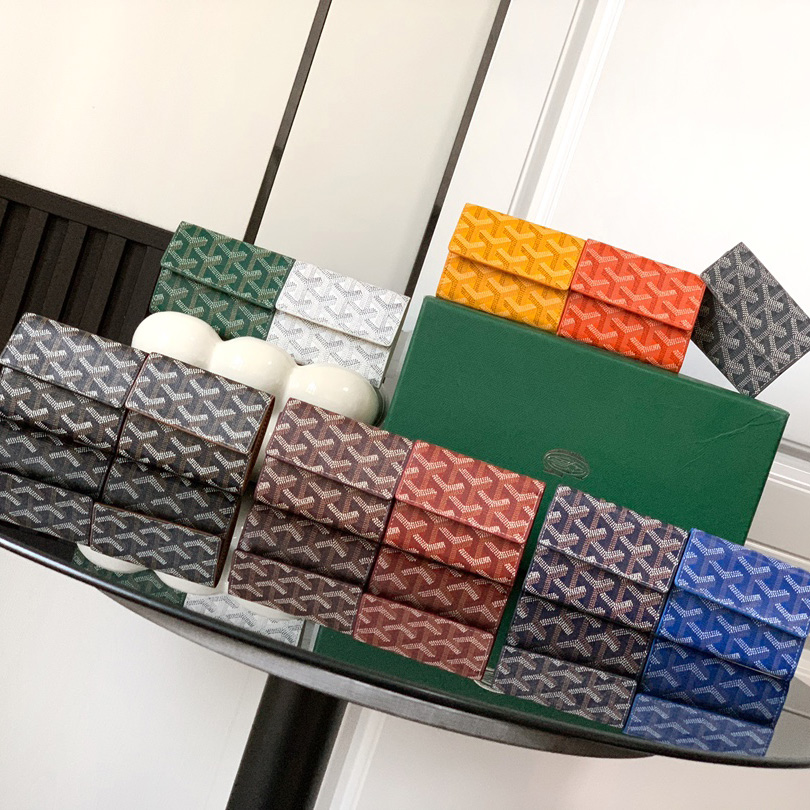 고야드 마리니 캔버스 카프스킨 레더 지갑 11컬러 MARIGNPMLTY