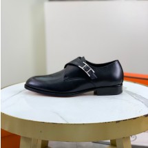 에르메스 조리스 송아지 가죽 라운드 버클 남성 구두 H242994Z