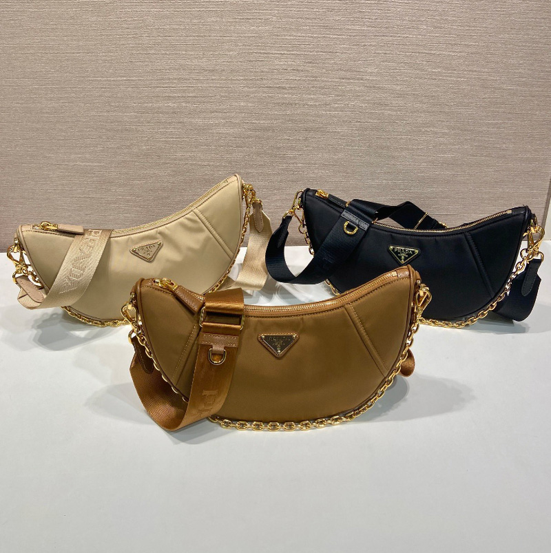 프라다 리나일론 하프문 숄더백 3컬러 1BH222