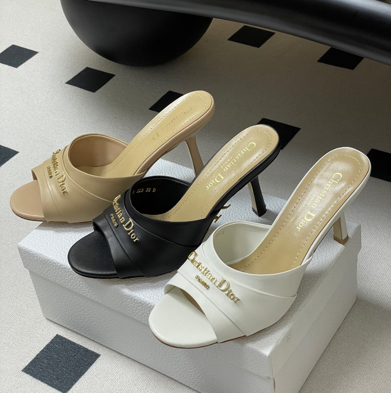 디올 마이 힐 뮬 새틴 굽높이8.5CM 3컬러 KCO256SAT
