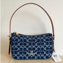 코치 케일리 시그니처 데님 숄더백 CY701