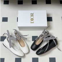 디올 D-Journey 레이스업 발레 플랫 2컬러 KDF004LAB