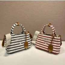 프라다 스트라이프 코튼 캔버스 미니백 2컬러 1BA038