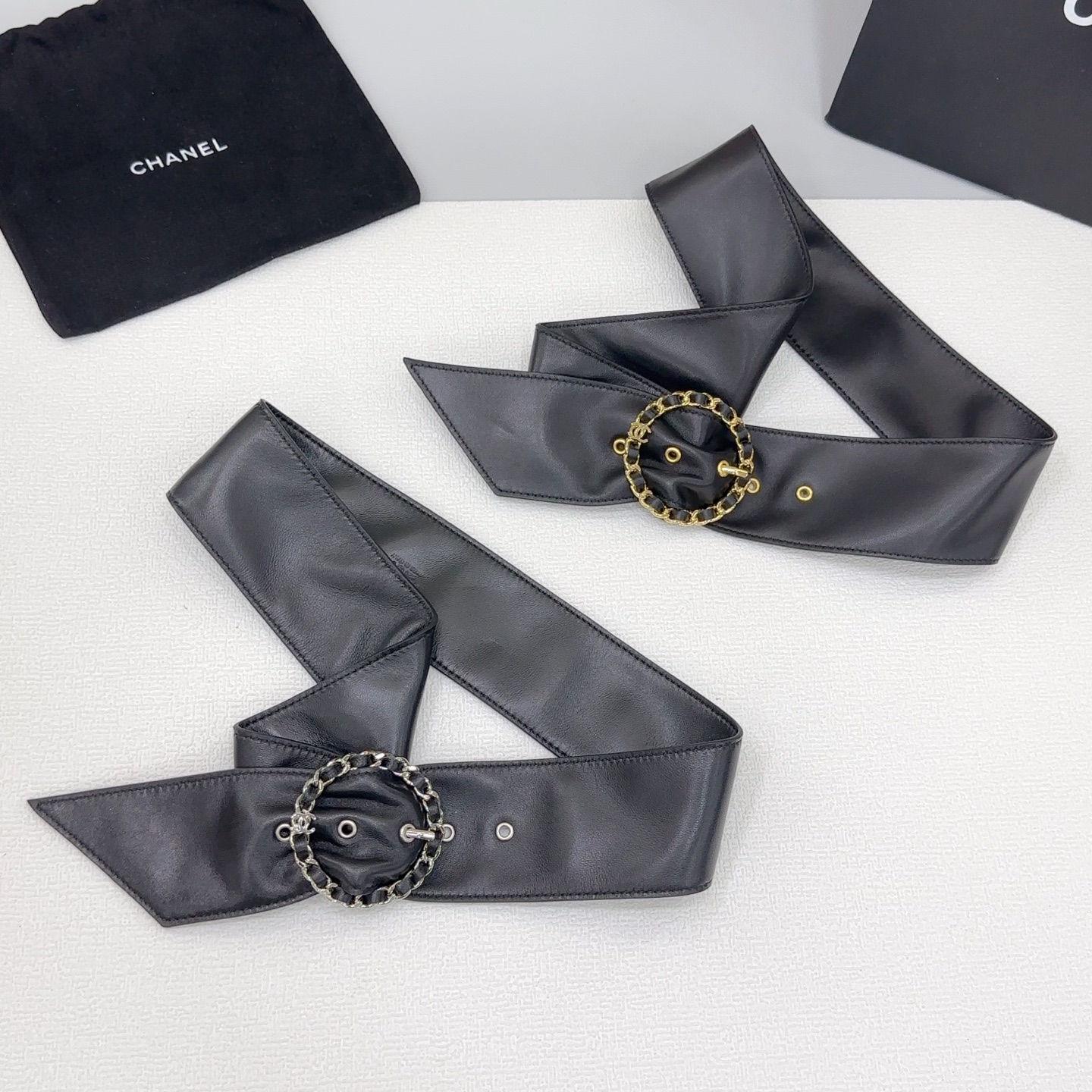 샤넬 벨트 Lambskin, Calfskin & Metal 5.0CM 2컬러 AAB043