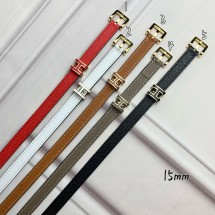 에르메스 팝아슈 15 벨트 로즈 골드 골드 1.5cm 5컬러 H081087CD37