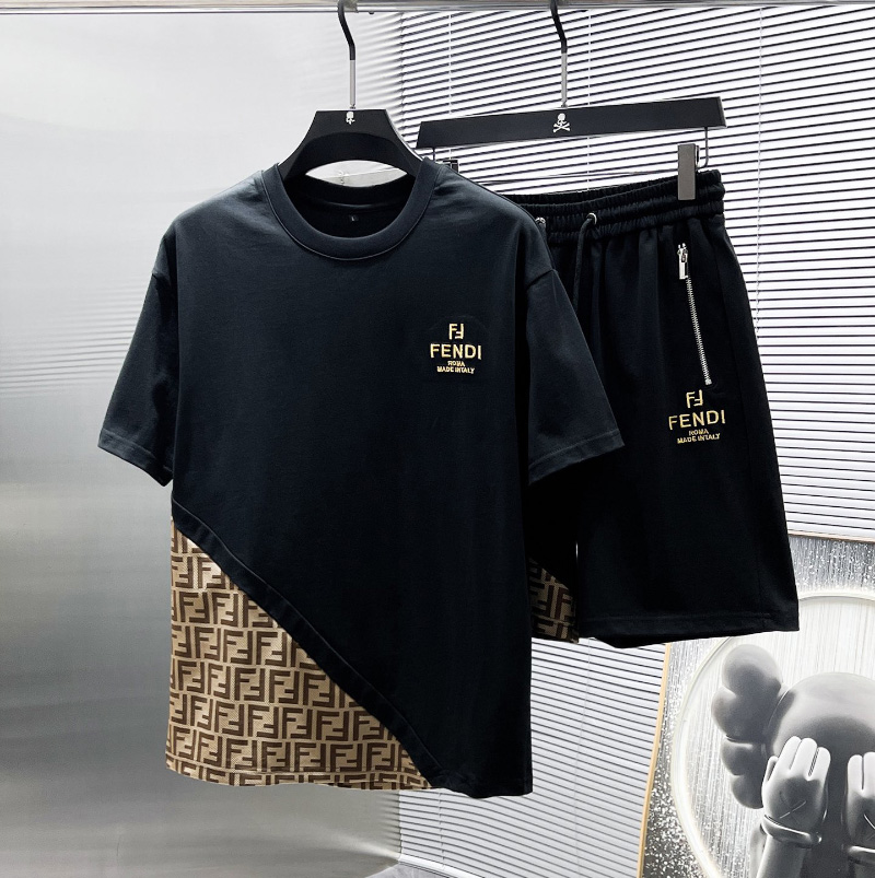 펜디 고품질 반팔 반바지 세트 01