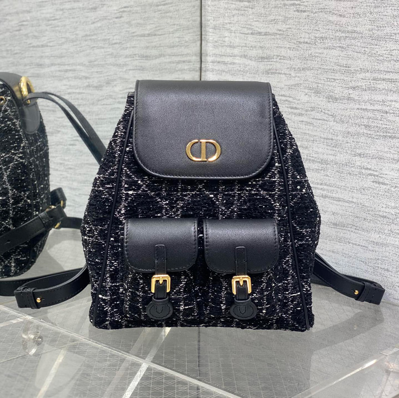 디올 25SS 카로 미디엄 백팩 블랙 M6301UDFG