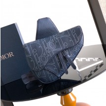 디올 새들백 디올 그래비티 아웃라인 레더 앤 그레인드 카프스킨 네이비 블루 1ADPO093LGP