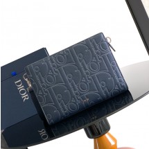 디올 A5 트라이앵글 파우치 네이비 블루 2ESCA483LGP_H578