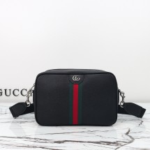 구찌 남자 오피디아 미디엄 크로스백 블랙 소프트 가죽 834468