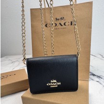 코치 크로스그레인 레더 미니 체인 월렛 20컬러 C0059