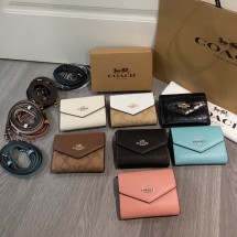코치 위드 스트랩 미니 엔벨로프 월렛 7컬러 CU170